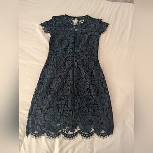 Banana Republic green with blue dress